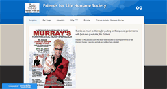 Desktop Screenshot of friendsforlifehumanesociety.org