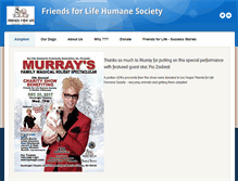 Tablet Screenshot of friendsforlifehumanesociety.org